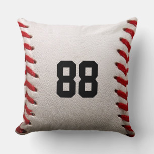 Custom Jersey Number Baseball Player Design Throw Pillow
