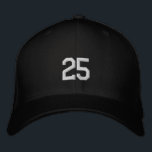 Custom Jersey Number Embroidered Baseball Cap<br><div class="desc">Upgrade your look with this custom jersey number baseball cap,  featuring detailed embroidery for a sharp,  professional finish. Designed for comfort and style,  it’s perfect for sports fans,  team events,  or anyone who loves personalized gear. Durable,  versatile,  and eye-catching,  this cap makes every outfit stand out.</div>