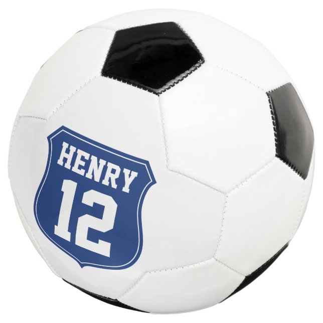 Custom jersey number soccer ball for child athlete (Three Quarter)