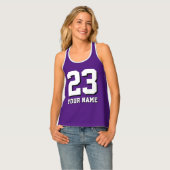 Custom jersey number sports tank top for women (Front Full)