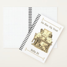 Custom Jesus & Coffee Sepia Luxury Journal