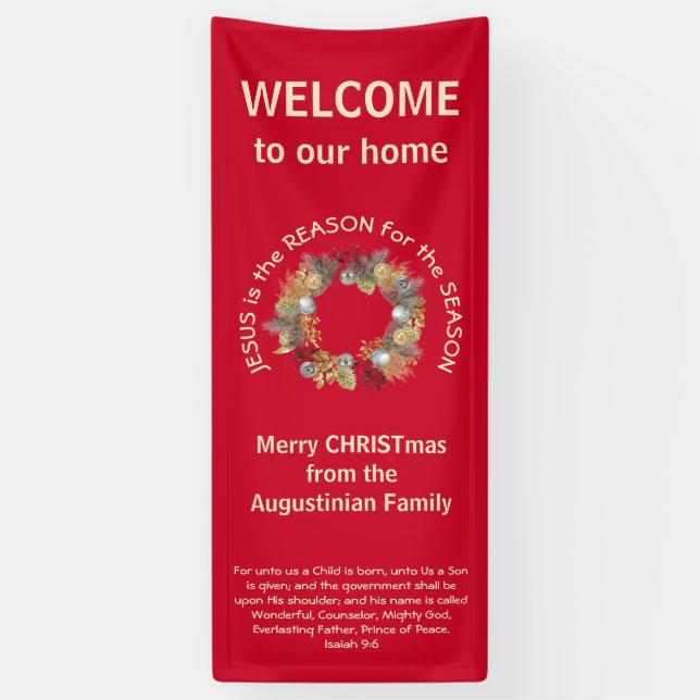 Custom JESUS IS THE REASON Christmas Banner (Vertical)