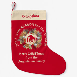 Custom JESUS IS THE REASON Christmas Small Christmas Stocking