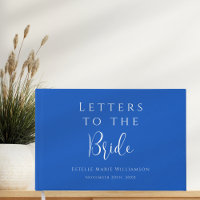 Custom Jewel Sapphire Blue Letters to the Bride 