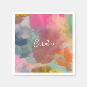 Custom Jewel tone Abstract  Napkin