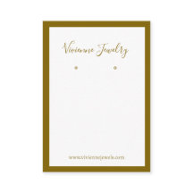 Custom Jewellery Earrings Brown Display Card