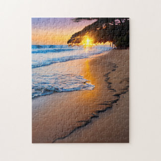 Custom Jigsaw Puzzle Photo Print Beach Sunset