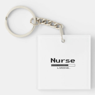 Custom Job Loading Bar Pixel Design Keychain