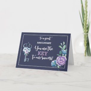 Custom Job Title Admin Pro Day Key to Success Card