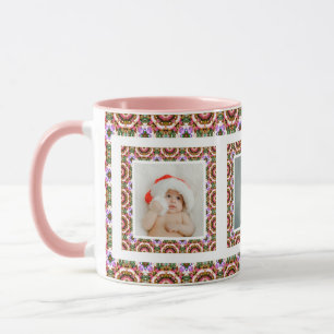 Custom Jolly Autumn Fall Christmas Pattern Photo Mug