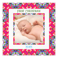Custom Jolly Christmas Photo Picture Frame Print