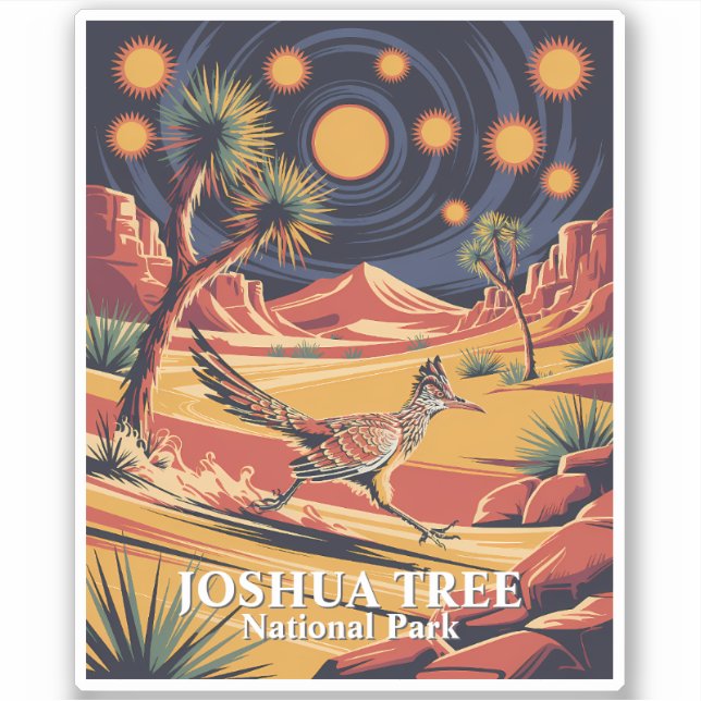 Custom Joshua Tree Funny Roadrunner Vintage Bird (Front)