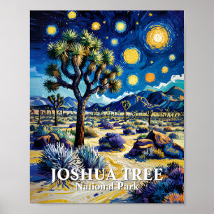 Custom Joshua Tree Van Gogh Starry Night Modern Poster