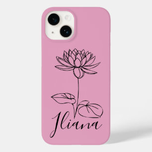 Custom July Water Lily Birth Flower Gift for Birth Case-Mate iPhone 14 Case