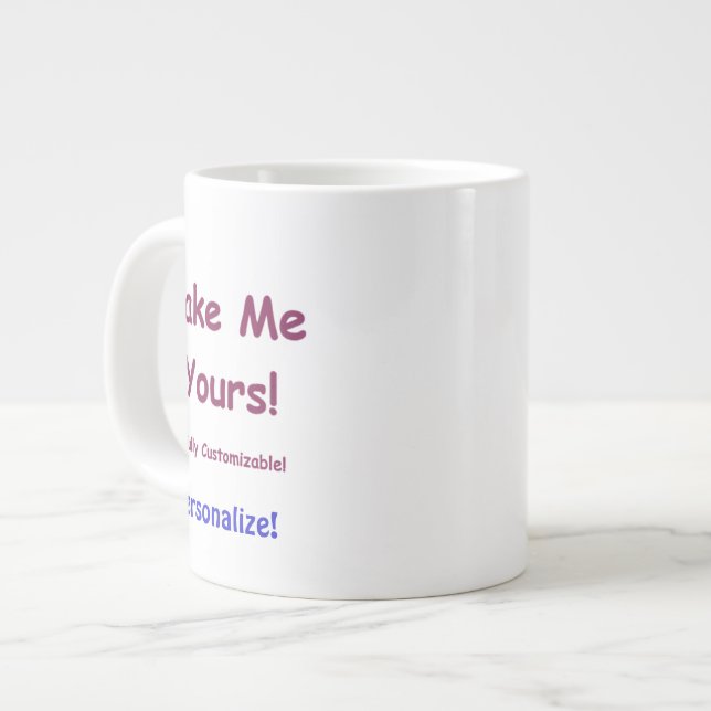 Custom Jumbo Ceramic Mug to Personalize 20oz (Front Left)