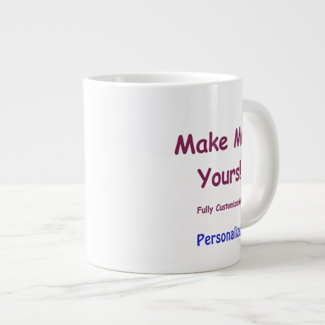 Custom Jumbo Ceramic Mug to Personalize 20oz (Front Right)