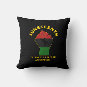 Custom JUNETEENTH Celebrate Freedom Throw Pillow