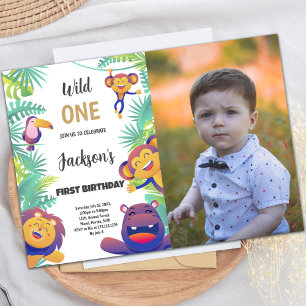 Custom Jungle Safari Kids Party Invite