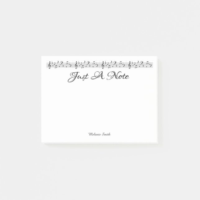 Custom Just A Note Post- It Notes (Front)