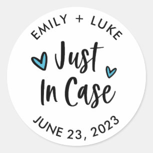 Custom Just in Case Wedding Recovery Kit  Classic Round Sticker