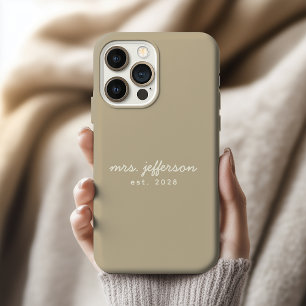 Custom Just Married Phone Case for Husband & Wife
