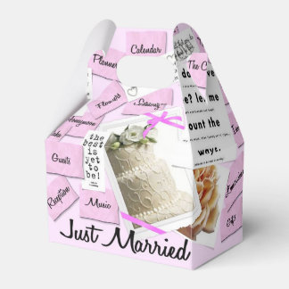 Custom Just Married Wedding Favour Boxes