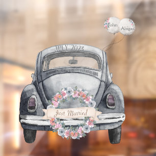 Custom Just Married  Window Cling