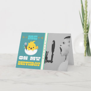 Custom Karaoke Photo Birthday Card