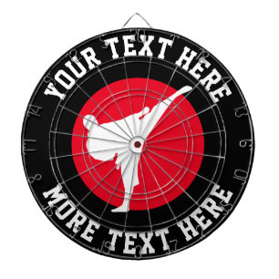 Custom karate dartboard with martial arts design
