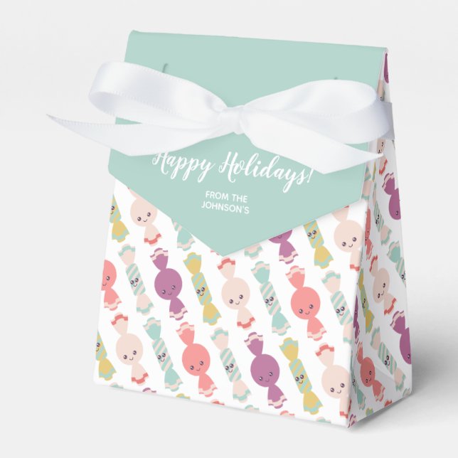 Custom Kawaii Smiling Candy Favour Gift Box (Front Side)