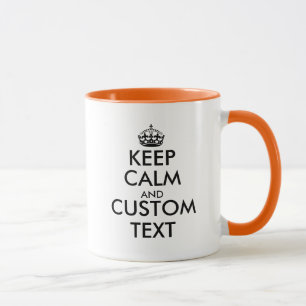 Custom Keep calm and carry on combo colour coffee Mug