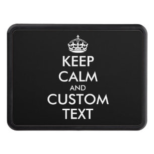 Custom keep calm and carry on funny car trailer hitch cover