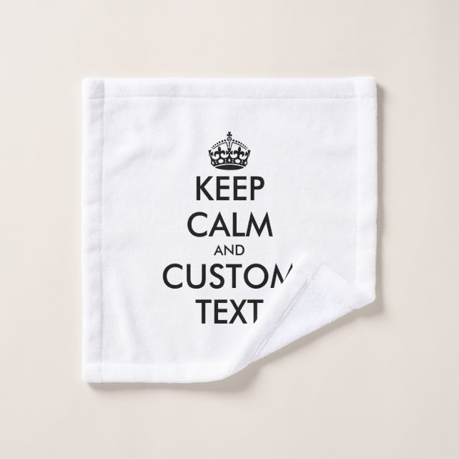Custom keep calm and carry on wash cloth gift (Wash Cloth)