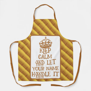 Custom keep calm and let Name Handle it funny bbq Apron