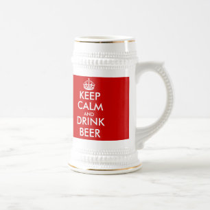 Custom Keep Calm Beer Mug Customizable template