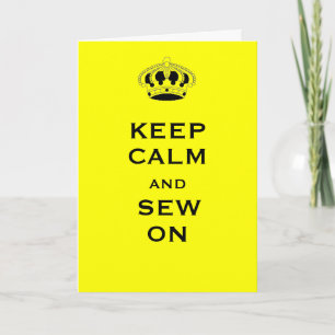 Custom Keep Calm Bright Sunny Yellow Greeting Card