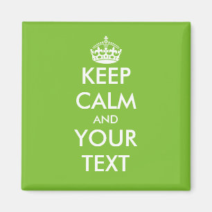 Custom Keep calm magnet for fridge Apple green