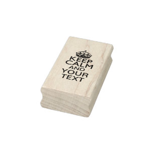 Custom Keep Calm Text Saying Rubber Stamp