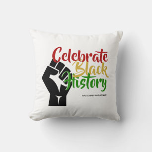 Custom Keepsake   CELEBRATE BLACK HISTORY Month Throw Pillow