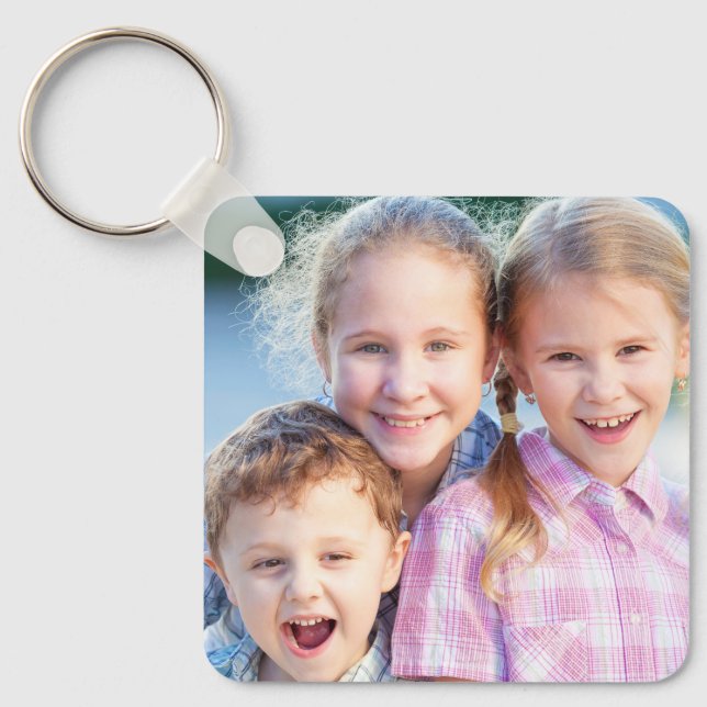 Custom Keepsake Family Photo  Keychain (Front)