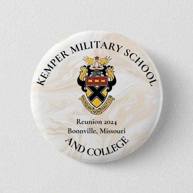 Custom Kemper Military School and College Reunion 2 Inch Round Button (Front)