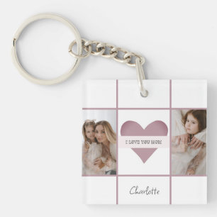 Custom Keychain for Mom – I Love You Design