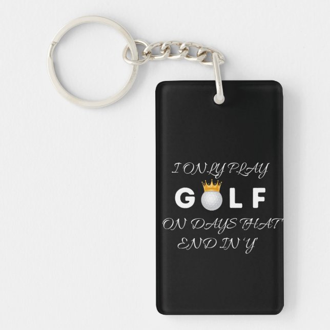 Custom keychain with your name for golfers (Front)