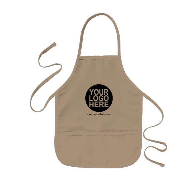 Custom Khaki Apron Uniform with Company Logo (Front)
