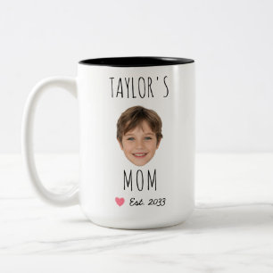 Custom Kid Face & Name Mom Mug with Est. Year Gift