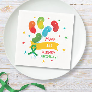 Custom Kidney Transplant Birthday Napkin
