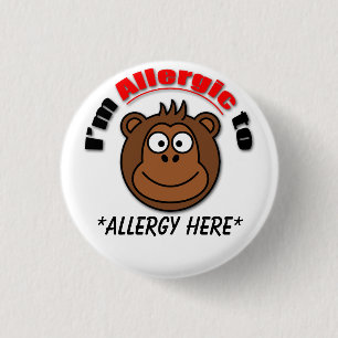 Custom kids allergy badge 1 inch round button