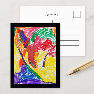 Custom Kids' Art Print Postcard