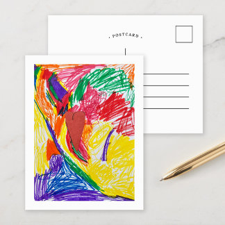 Custom Kids' Art Print Postcard