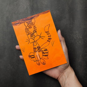 Custom Kids' Art Print Postcard